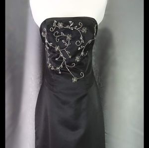 Masquerade Strapless Beaded Formal Gown